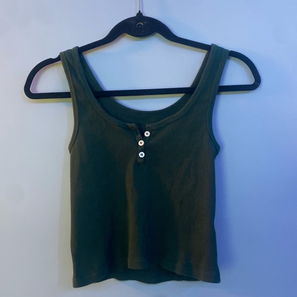 Brandy melville button up tank top
